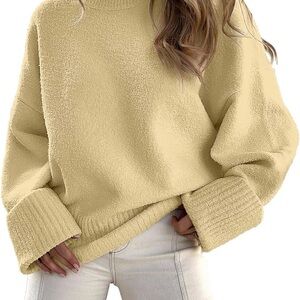 ANRABESS Oversized Crew Neck Sweater L